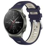 For Huawei GT2 Pro 22mm Sports Two-Color Steel Buckle Silicone Watch Band(Midnight Blue+Starlight)