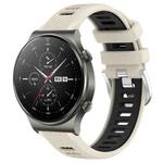 For Huawei GT2 Pro 22mm Sports Two-Color Steel Buckle Silicone Watch Band(Starlight+Black)
