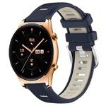 For Honor Watch GS 3 22mm Sports Two-Color Steel Buckle Silicone Watch Band(Midnight Blue+Starlight)