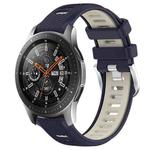 For Samsung Galaxy Watch 46mm 22mm Sports Two-Color Steel Buckle Silicone Watch Band(Midnight Blue+Starlight)