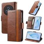 For Honor Magic5 CaseNeo Splicing Dual Magnetic Buckle Leather Phone Case(Brown)