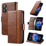 For Tecno Pova Neo 5G CaseNeo Splicing Dual Magnetic Buckle Leather Phone Case(Brown)