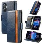 For Tecno Pova Neo 5G CaseNeo Splicing Dual Magnetic Buckle Leather Phone Case(Blue)