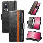 For Xiaomi 13 Lite CaseNeo Splicing Dual Magnetic Buckle Leather Phone Case(Black)