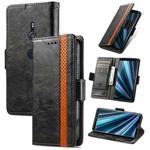 For Sony Xperia XZ3 CaseNeo Splicing Dual Magnetic Buckle Leather Phone Case(Black)