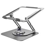 D147 Foldable 360 Degree Rotating Laptop Lifting Bracket Aluminum Alloy Notebook Desktop Stand(Gray)