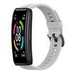 For Huawei Band 6 Solid Color Silicone Watch Band(Grey)