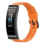 For Huawei Band 3 Solid Color Silicone Watch Band(Orange)