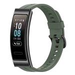 For Huawei Band 3 Solid Color Silicone Watch Band(Green)