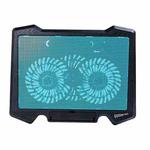 S200 Dual Silent Cooling Fan Portable Slim Notebook Cooling Pad for Laptop(Blue)