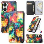 For Huawei Nova 10 SE CaseNeo Colorful Magnetic Leather Phone Case(Colorful Cloud)