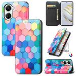 For Huawei Nova 10 SE CaseNeo Colorful Magnetic Leather Phone Case(Colorful Cube)