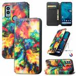 For Kyocera Android One S10 CaseNeo Colorful Magnetic Leather Phone Case(Colorful Cloud)