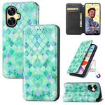 For Realme C55 CaseNeo Colorful Magnetic Leather Phone Case(Emerald)
