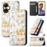 For Realme C55 CaseNeo Colorful Magnetic Leather Phone Case(Rhombus)