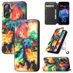 For Tecno Pova Neo 5G CaseNeo Colorful Magnetic Leather Phone Case(Colorful Cloud)