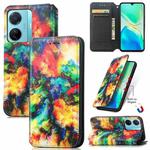 For vivo S15e CaseNeo Colorful Magnetic Leather Phone Case(Colorful Cloud)