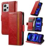For Xiaomi Redmi Note 12 Pro+ Global CaseNeo Splicing Dual Magnetic Buckle Leather Phone Case(Red)