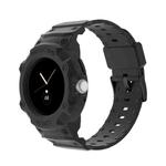 For Google Pixel Watch JUNSUNMAY Integrated TPU Adjustable Elastic Watch Band(Black)