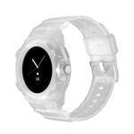 For Google Pixel Watch JUNSUNMAY Integrated TPU Adjustable Elastic Watch Band(Translucent)