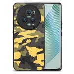 For Honor Magic5 Pro Camouflage Leather Back Cover Phone Case(Yellow)