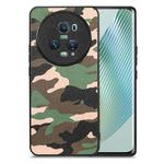 For Honor Magic5 Pro Camouflage Leather Back Cover Phone Case(Green)