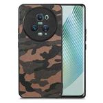 For Honor Magic5 Pro Camouflage Leather Back Cover Phone Case(Brown)