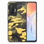 For vivo X70 Camouflage Leather Back Cover Phone Case(Yellow)