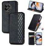 For OnePlus Ace 2 Cubic Grid Pressed Magnetic Leather Phone Case(Black)