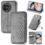 For OnePlus Ace 2 Cubic Grid Pressed Magnetic Leather Phone Case(Gray)