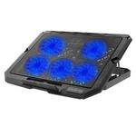 X5 Game Work Mute 5-Fan 7-Gear Adjustable Height Laptop Cooling Stand(Blue)