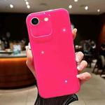 For iPhone SE 2022 / SE 2020 / 7 / 8 Jelly Glitter Solid Color TPU Phone Case(Rose Red)