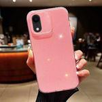 For  iPhone XR Jelly Glitter Solid Color TPU Phone Case(Pink)