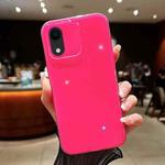 For  iPhone XR Jelly Glitter Solid Color TPU Phone Case(Rose Red)