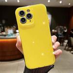 For iPhone 11 Pro Jelly Glitter Solid Color TPU Phone Case(Yellow)