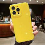 For iPhone 12 Pro Jelly Glitter Solid Color TPU Phone Case(Yellow)