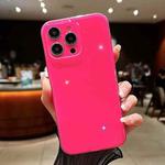 For iPhone 12 Pro Jelly Glitter Solid Color TPU Phone Case(Rose Red)