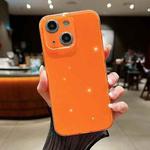 For iPhone 13 Jelly Glitter Solid Color TPU Phone Case(Orange)