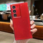 For Samsung Galaxy S24 FE 5G Jelly Glitter Solid Color TPU Phone Case(Red)