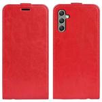 For Samsung Galaxy A24 4G / 5G R64 Texture Vertical Flip Leather Phone Case(Red)