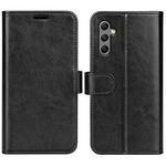 For Samsung Galaxy A24 4G / 5G R64 Texture Horizontal Flip Leather Phone Case(Black)