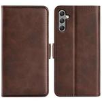 For Samsung Galaxy A24 4G / 5G Dual-side Magnetic Buckle Leather Phone Case(Brown)