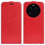 For OPPO Find X6 R64 Texture Vertical Flip Leather Phone Case(Red)