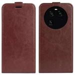 For OPPO Find X6 R64 Texture Vertical Flip Leather Phone Case(Brown)