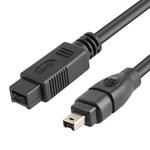 JUNSUNMAY FireWire High Speed Premium DV 800 9 Pin Male To FireWire 400 4 Pin Male IEEE 1394 Cable, Length:1.8m