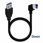 JUNSUNMAY USB 3.0 A Male to USB 3.0 B Male Adapter Cable Cord 1.6ft/0.5M for Docking Station, External Hard Drivers, Scanner, Printer and More(Down)
