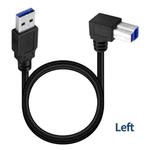 JUNSUNMAY USB 3.0 A Male to USB 3.0 B Male Adapter Cable Cord 1.6ft/0.5M for Docking Station, External Hard Drivers, Scanner, Printer and More(Left)
