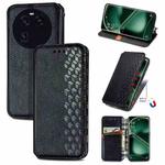 For OPPO Find X6 Cubic Grid Pressed Magnetic Leather Phone Case(Black)