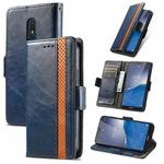 For Nokia C3 CaseNeo Splicing Dual Magnetic Buckle Leather Phone Case(Blue)