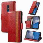 For Nokia C3 CaseNeo Splicing Dual Magnetic Buckle Leather Phone Case(Red)